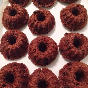 Mini chocolate kahlua bundt cake