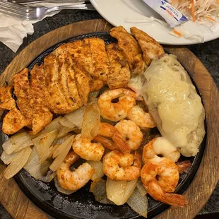 Pechuga en camarones con papa