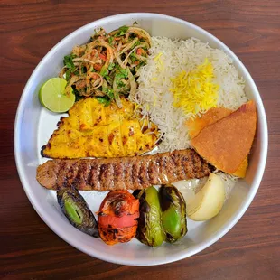 a plate of food on a table