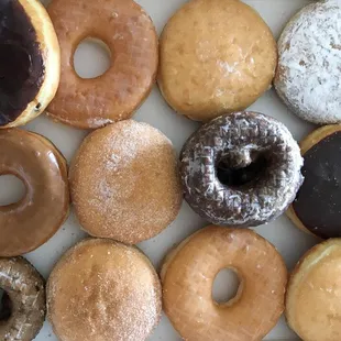 Variety dozen donuts