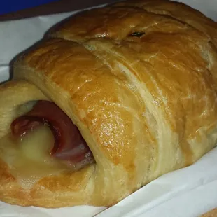 Ham cheese and jalapeno croissant
