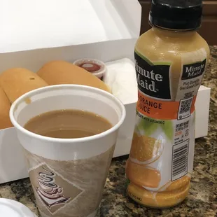 Coffee was diner coffee--I personally liked it.