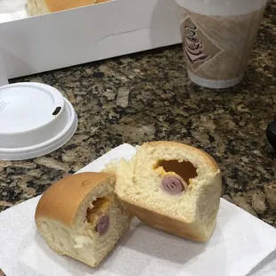 Ham and cheese kolache. ...a little bit of a bubble but still yummy