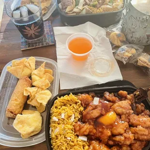 a variety of food items