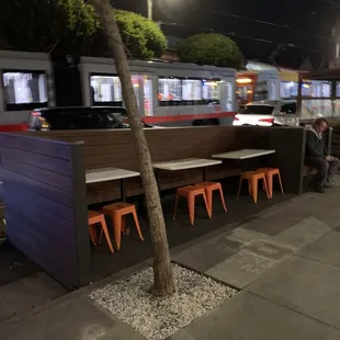 outdoor and indoor seating