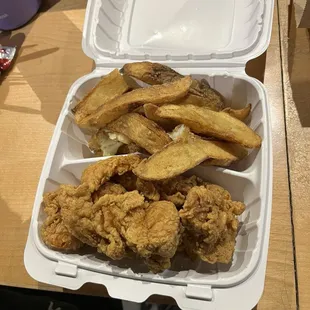 Chicken tenders and fries