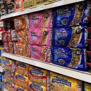 They have a selection of Top Ramen noodles