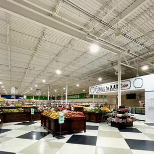 produce section of a grocery store