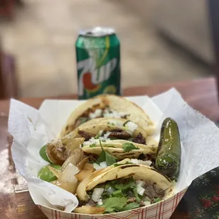 Fajita Tacos with Salsa Verde