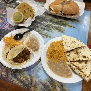 Quesadilla  Pastor tacos  Gordita  Torta