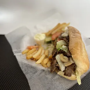 Yummiest Steak and Cheese Sub.