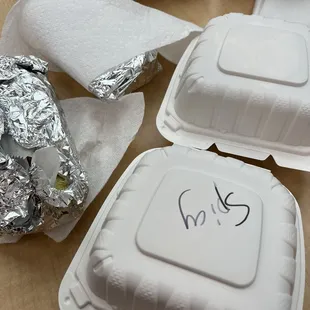 Spicy and regular salad and gyro combos