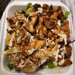 Chicken shawarma salad