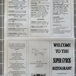 Menu as of April 2023. Call in your order to avoid the wait.