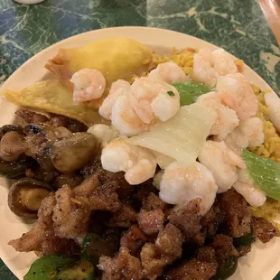 a plate of food on a table