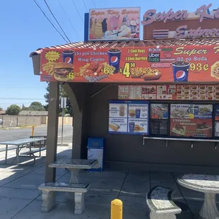 the front of the restaurant