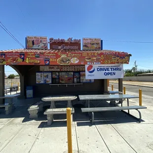 the front of the restaurant