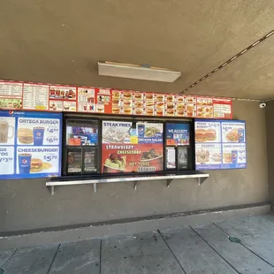 menus on the wall