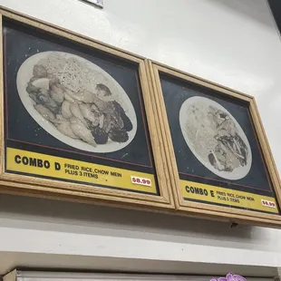 the menus