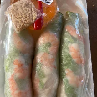 Spring rolls from the fresh deli area