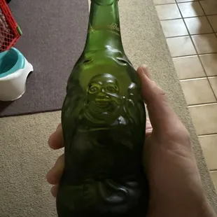 Lucky buddha beer sold here.