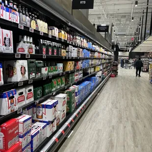 the aisle of a grocery store