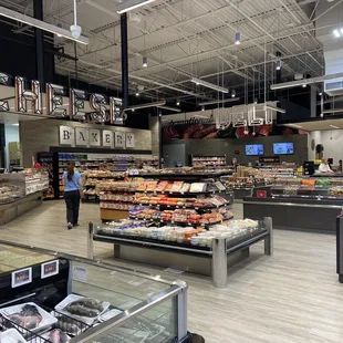 a woman shopping in a grocery store