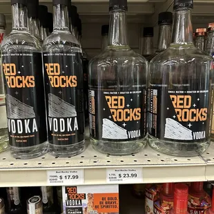 Yes!  They have the new Red Rocks Vodka!  So smooth I can't believe it's 80 proof!  Can't beat it for the price!!