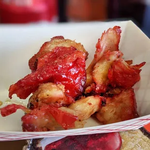 a close up of a food item