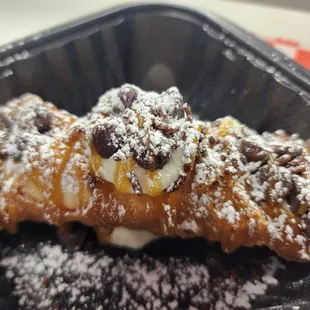 Homemade cannoli with caramel and chocolate!
