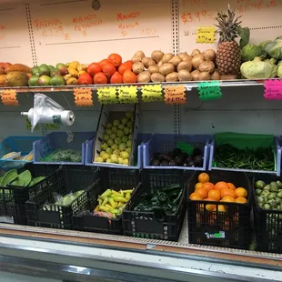 a variety of fruits and vegetables