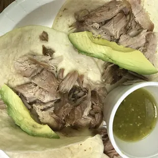 a plate of mexican food