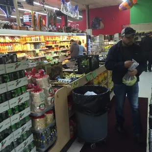 a man in a grocery store