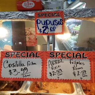 prices of food