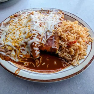 Three item combo - Enchilada and Tamales
