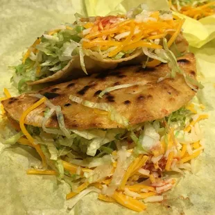 Crispy shredded beef tacos--they're greasy &amp; not gourmet by any means, but they always hit the spot! My long-time favorite!