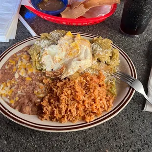 Chilaquiles!  With the green sauce.