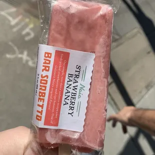 Strawberry Banana popsicle