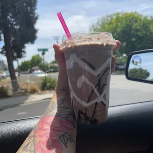 Oreo mocho Frap with marshmallow