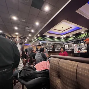 people sitting at the counter