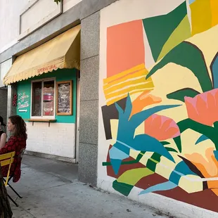Storefront and mural