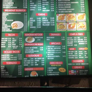 pizza, menu