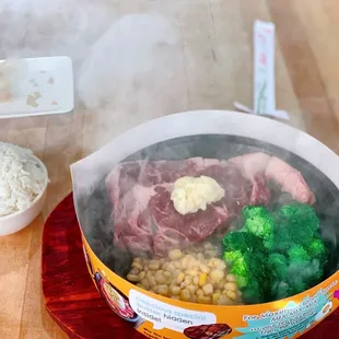 16. Super Steak Rib Eye /comes sizzling on the HOT plate.