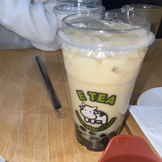 Organic Jasmine Green Milk Tea w/ Boba
