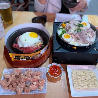 Hokkaido Milk Tea w/ Boba and Egg Pudding