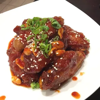 3. Spicy Korean Fried Chicken Wings with Sweet & Sour Spicy Sauce.