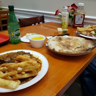 Lamb shank special and 1/2 chicken