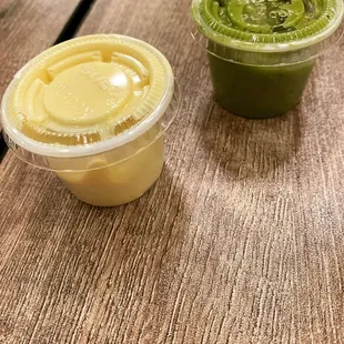 Sauces come with chicken