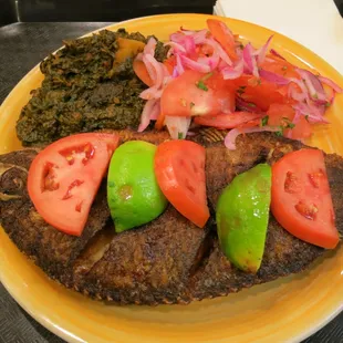 Fried Whole Fish (Tilapia) with 2 sides