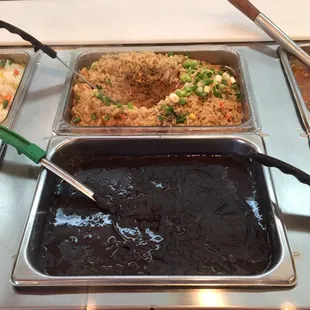 Arroz chaufa and black beans!